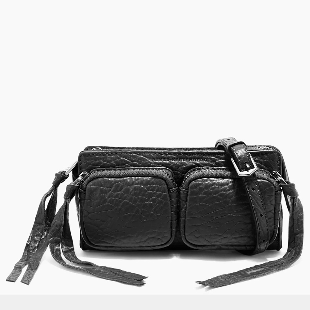 NWT Aimee Kestenberg “Car-Go” Black Leather Mini Crossbody Purse